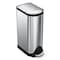 Simplehuman 30 Liter/8 Gallon Butterfly Lid Kitchen Step Trash Can, Brushed Stainless Steel CW1824 - alternate 1